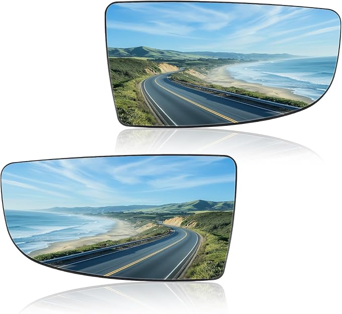 Driver and Passenger Lower Side Mirror Glass Compatible with 2015-2025 Ford Transit 150 250 350 2023-2025 E-Transit Replace BK3Z-17K707-A BK3Z17K707A