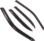 WD2-695 Dark Smoke 4 Pcs Set Window Visor (Outside Mount) Deflector Rain Guard Compatible with 1990-1996 Infiniti Q45