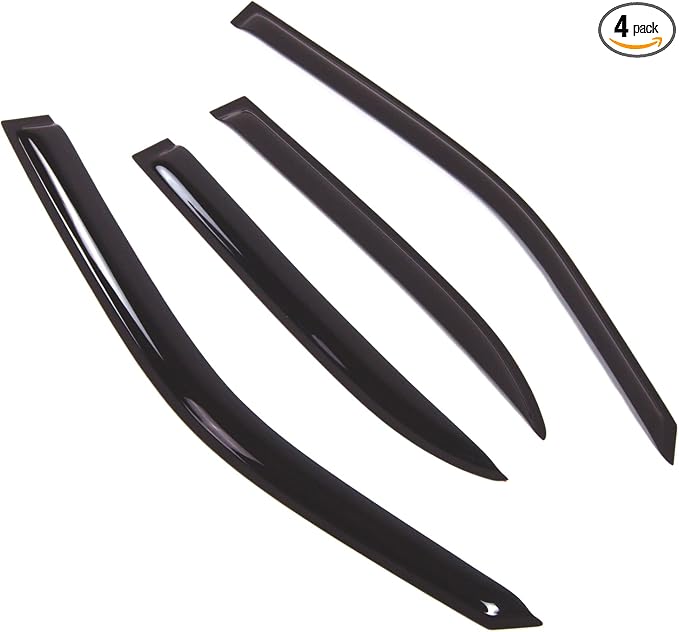 Outside Mount Window Vent Visors Rain Guards Compatible with Infiniti Q45 1997-2001 | Side Window Wind Deflectors Rain Shields | Smoke Tinted, 4 Pcs Set, DGWV-695-2