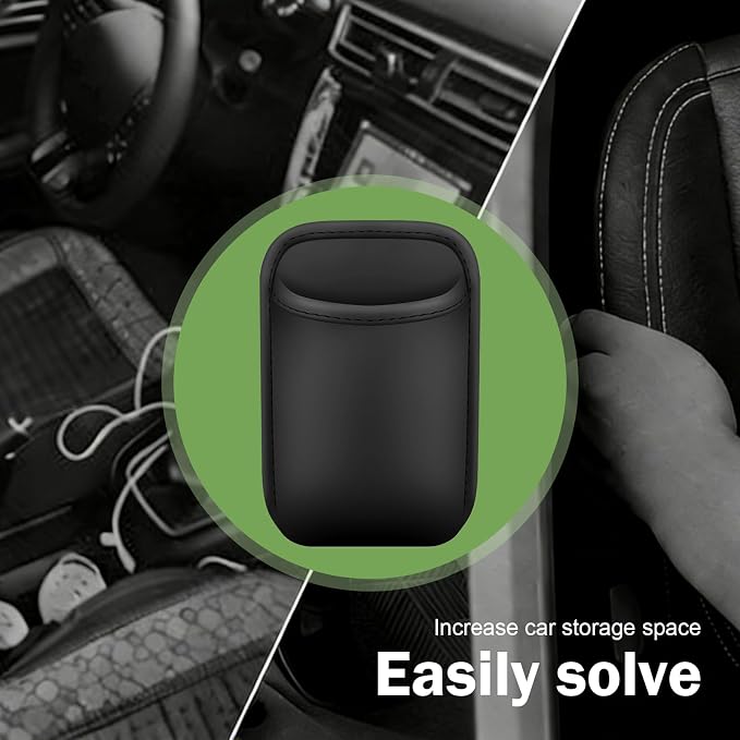 Car Seat Side Storage Pouch, Automotive Interior Phone Holder Organizer, Vehicle Gap Storage Bag for Small Items, Universal for Most Cars (Black)