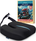 Doctor-Designed Semi-Truck Seat Cushion for Truck Driver – The Ultimate Comfort Solution for Long-Haul Drivers – Trucker Seat Cushion – Semi Truck Accessories (Black)
