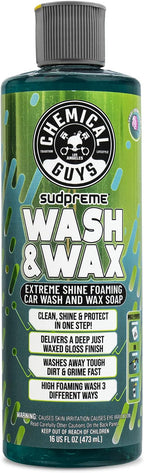 CWS10216 Sudpreme Wash & Wax Extreme Shine Foaming Car Wash Soap (Safe for Cars, Trucks, SUVs, Motorcycles, RVs & More) 16 fl oz