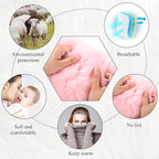 Furry Armrest Cover Auto Center Console Cover Car Soft Console Pad, Real Sheepskin Wool Soft Fluffy Auto Center Armrest Pad for Most Car Decoration Protector(Light Pink)