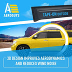 Extra Durable Window Deflectors Tape-On Window Visors Rain Guards Fit for Toyota Sequoia 2008-2022, Sun Visors, Wind Vent for Shades, Exterior Car Accessories - 4pcs. AG0693