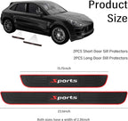 4PCS Car Door Sill Protector,Anti-Scratch Rubber Car Door Protector Edge Guards for Door Steps,Universal Automotive Exterior Accessories Waterproof Door Threshold Strips (Sport, Width 2.36")