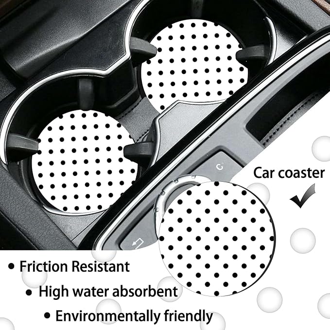Polka Dots License Plate Frames，Polka dots Car Accessories for Women and Men ，Cute License Plate，Aluminum License Plate Frame Fits Standard US Vehicles Size 12.2 x 6 Inch (White-Polka dots)
