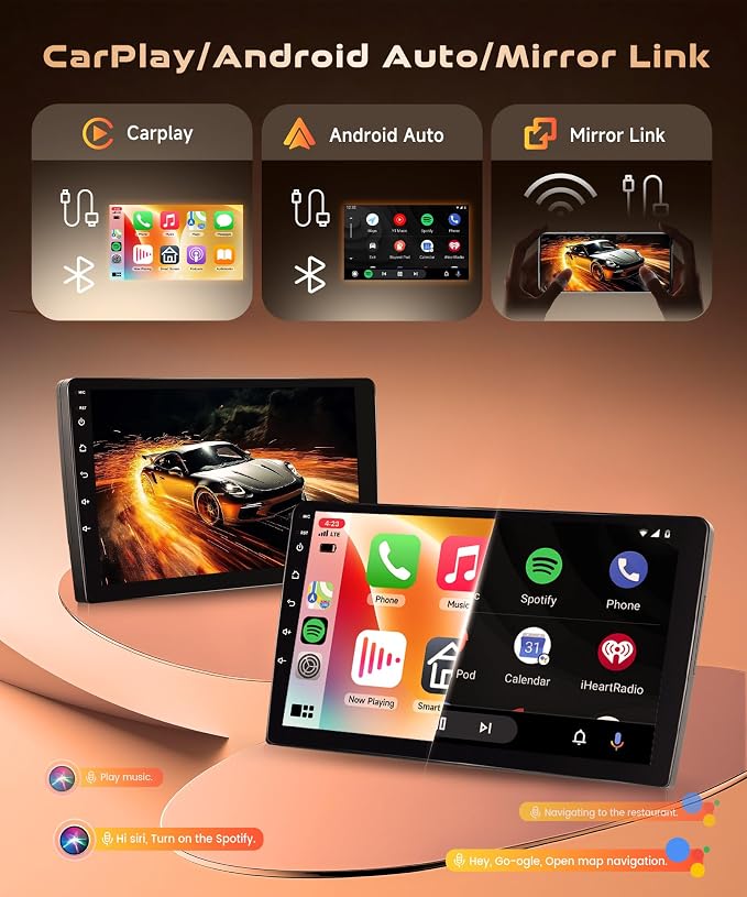 4G+64G Car Stereo for Toyota Camry 2000-2006 (Not J.B.L), Wireless CarPlay Android Auto, GPS 5G-WiFi, Bluetooth 5.0, 9 inch Touch Screen Radio for Camry, Backup Camera SWC FM RDS EQ