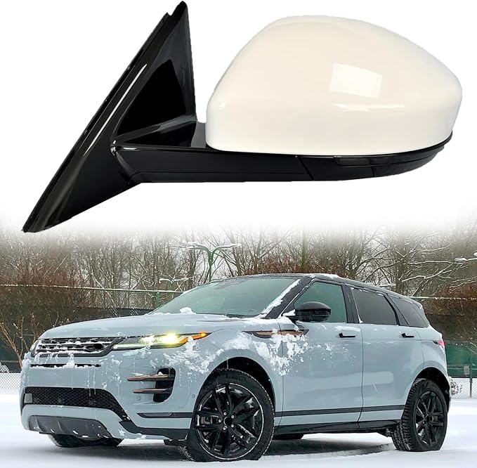 Driver Side Mirror Replacement Compatible with 2019-2025 Land Rover Range Rover Evoque L551 Rear View Mirror Side Door Mirrors Rearview Mirrors Power Folding, Heated Glass, Turn Light, Puddle Light
