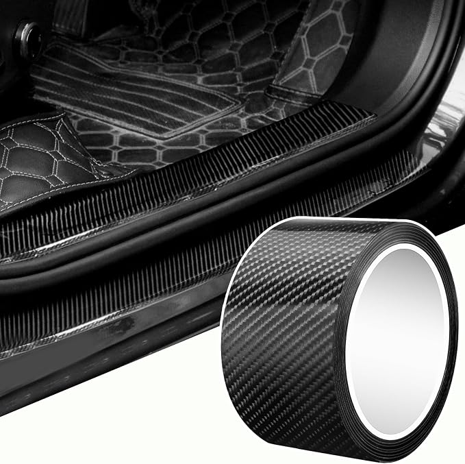 Universal Car Door Edge Guard, 2.7In x 33Ft Door Sill Protector, Automotive Anti-Collision Strip for Door Edge/Front and Rear Bumper/Door Sill Protector, Fits for Most Car, Black