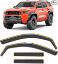 in-Channel Rain Guards Fit for Toyota 4Runner 2025-2026 Window Rain Guard Extra Durable Window Deflectors Visor 4 Runner Window Vent Visors Vent Shades Exterior Car Accessories