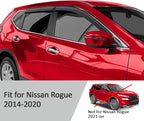 Voron Glass Tape-on Extra Durable Rain Guards for Nissan Rogue 2014-2020, Window Deflectors, Vent Window Visors, 4 pcs - 100428