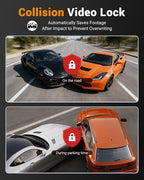 4K Dual Dash Cam with WiFi GPS, Voice Control, 4K+1080P Front and Inside Car Camera, UHD Night Vision, Dash Camera for Cars with 3" IPS Touch Screen, 24H Parking Mode, G-Sensor, 32GB Card