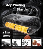 WARWOLF 160PSI Portable Air Compressor, Air Pump for Car Tires with Pressure Gauge, Dual Power 12V DC, Auto Shut-Off, Rechargeable Tire Pump for SUV Truck Motorcycle Bicycle Balls