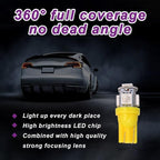 10 PCS Car Interior LED Light Bulb, T10 5050 5SMD LED Car Bulb Kit, Super Bright Automotive Led Replacement Bulbs for Dashboard Dome Map Door Courtesy License Plate Lights (Yellow)