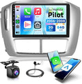 2G+64G Car Radio Stereo for Honda Pilot 2006 2007 2008, Wireless CarPlay Android Auto, 9 Inch IPS Touch Screen Android 13 GPS WiFi Bluetooth 32-Band DSP SWC AHD Camera