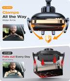 Military-Grade Sturdy Car Phone Holder Mount, Upgraded Anti Shake Metal CD Slot & Air Vent Thick Case Friendly Phone Mount for Car Fit for iPhone 17 16 15 Samsung All Phones