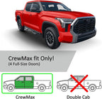 Voron Glass Tape-on Extra Durable Rain Guards for Toyota Tundra 2022-2026 CrewMax, Window Deflectors, Vent Window Visors, 4 Pieces - 100940