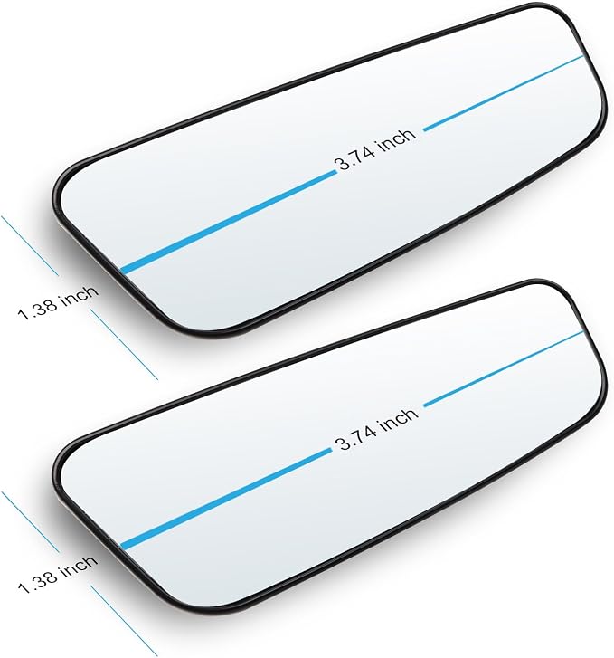 Blind Spot Mirror for Cars Car Side Mirror Auto Wide Angle Convex Rear View Stick On Design, Adjustable, 2 Pack