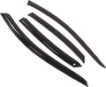 WD2-250 Dark Smoke 4 Pcs Set Window Visor (Outside Mount) Deflector Rain Guard Compatible with 2006-2011 Hyundai Azera