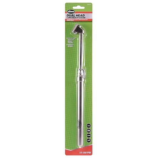 2021-A Tire Gauge, Dual Head, Pencil Gauge, Truck & SUV, 10-150 psi