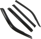 WD2-430 Dark Smoke 4 Pcs Set Window Visor (Outside Mount) Deflector Rain Guard Compatible with 1991-1997 Toyota Land Cruiser