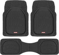 FlexTough Floor Mats for Cars, Black Deep Dish All-Weather Car Mats, Waterproof Trim-to Fit Automotive Floor Mats for Cars Trucks SUV, Universal Floor Liner Car Accessories
