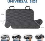 Backseat Cover for Dogs, Waterproof and Non-Slip Pet Bench Seat Covers, Car Seat Protector for Back Seat, Universal Size Rear Car Seat Cover Fits Cars, Trucks and SUVs, M-Charcoal Grey&Grey