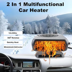 Portable Car Heaters for Vehicle,12V Car Heater that Plugs into Cigarette Lighter,360° Rotatable Windshield Defroster 200W Fast Heating in 60s Portable Heater for Car,RV,SUV