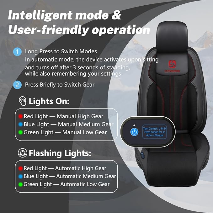 Cooling Car Seat Cushion Front Seat,12V&24V Cooling Seat Cover for Cars with 10 Fans,Cooled Seat Cover for Car SUV Truck Universal Fit (Black)