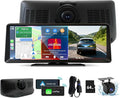 8.1" HD Carplay Screen for Car Stereo, 2K Dash Cam Wireless Portable Touch Screen Car Play with Apple Carplay & Android Auto with 1080P Back Up Camera, Bluetooth, Mirror Link, GPS, AUX, Voice Control