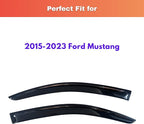 KPY Rain Guards Fit for 2015-2023 Ford Mustang, Out-Channel Window Visors Vent Wind Deflectors 2PC, Car Accessories for 15-23 Mustang