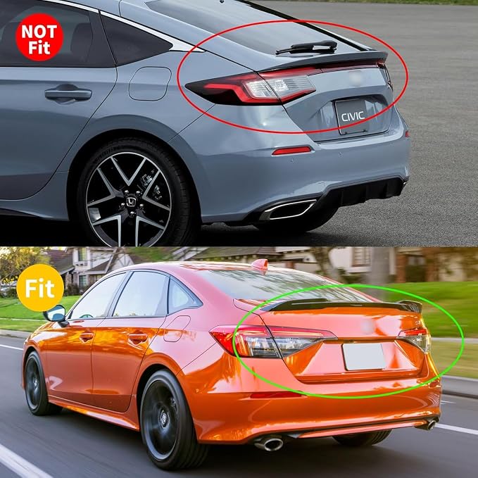 Window Visor for 2022-2025 Honda Civic, Out-Channel Rain Guards Shields Vent Deflector Shade Wind Dark Smoke, Tape-On Outside-Mount 2023 22 23 24, 4PCS