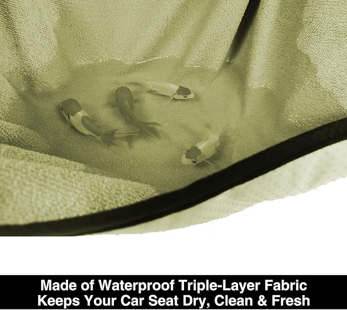 Waterproof Towel Car Seat Cover, Sweatproof Non-Slip Seat Protector, Universal Fit for Front Bucket or Rear Bench Seat of Cars, SUVs, Vans, Trucks, Compatible with Airbags and Armrests