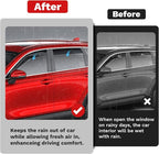 Window Visors Rain Guards for Honda CR-V 2023-2025 2026 CRV Accessories, Outside-Mount Tape-On Side Window Wind Deflectors Vent Visors Shades Rainproof Black 4PCS