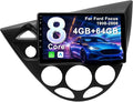 8Core 4G+64G Car Radio for Ford Focus 1998-2006: Upgrade Android 15 9" 1280 * 720P Touch Screen Stereo Head Unit CarPlay Android Auto, BT, WiFi 6, GPS, AM, FM, RDS, 36EQ, SWC, 1080P Backup Camera