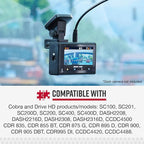 Cobra 2.5A DIY Hardwire Kit Designed for Cobra and Drive HD Products: OBDII Port to Micro-USB, 15ft Cable, Intelligent Power Management, Enables Parking Mode and Motion Detection Feature