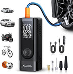Tire Inflator Portable Air Compressor, 3X Faster Air Compressor with Digital Pressure Gauge, 180PSI Faster Portable Air Pump for Cars, Motorcycles, Bicycles, Balls(Black)
