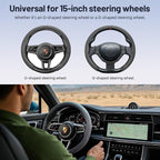 Frani Suede Steering Wheel Cover,Universal Fit 15 Inch-Premium Non-Slip Breathable Comfort Grip for Cars Trucks SUVs,Anti-Slip Durable Interior Upgrade