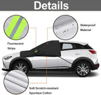 Windshield Snow Cover with Side Mirror Covers, Protects Windshield and Wipers from Weatherproof, Rain, Sun, Frost, Extra Large Size Fits for Most Vehicles, Cars and SUV