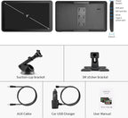 CarPlay Screen for Car, 9'' Wireless CarPlay & Android Auto - Smart Portable Touchscreen with Bluetooth/FM, Mirror Link, Voice Control, GPS Navigation, Hands-Free Calling, Plug & Play Car Play Screen