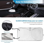 for Toyota Tundra Car Sun Shade Windshield for Tundra 2006 2005 2004 Window Sunshade Fit Toyota Matrix 2003-2013 Foldable Sun Visor Protector 210T Shades Block UV Ray Pickup Truck Accessories