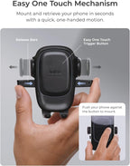 Easy One Touch Advanced CD Slot Car Phone Mount - Universal Cell Phone Holder for iPhone, Google, Samsung, LG, Moto and All Other Smartphones
