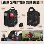 Survival Kit, 250Pcs Survival Gear First Aid Kit with Molle System Compatible Bag and Emergency Tent, Emergency Kit for Earthquake, Outdoor Adventure, Hiking, Hunting, Gifts for Men Women