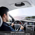 Sunglasses Holder for Car Sun Visor, Vehicle Sun Visor Sunglass Holders Glasses Case with Magnetic Closure, Universal Leather Auto Eyeglasses Organizer Car Accessories, No Obstruction of Vision