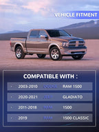 Spare Tire Tool Kit with Spare Tire Jack Handle and Wheel Lug Wrench Compatible with 2003-2021 Ram 1500 2019 Ram 1500 Classic 2020-2021 Gladiator Spare Tire Removal Tool Kit