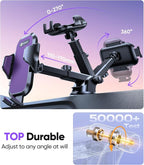 Purple Phone Holders for Your Car [Upgraded True Military-Grade Strongest Suction] Cell Phone Mount for Car Dashboard Windshield Vent Truck Boat Stand Adjustable for iPhone Android