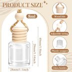 6 Pack Car Air Freshener, Mahogany Premium Woody Car Air Freshener Diffuser Fragrance, Hanging Essential Oil Diffuser for Interior Decor, Long Lasting Car Accessories Unisex (Sunlit Teak Scent)