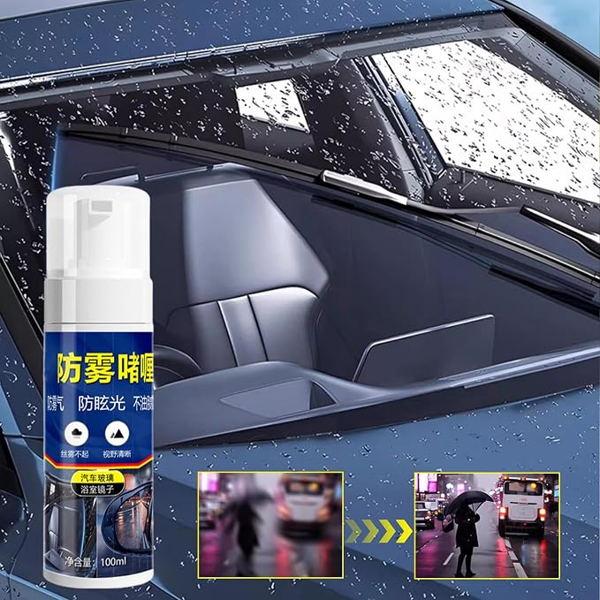 Anti Fog Spray for Car Windshield 100ml Solution Fogging Improves Driving | Waterproof Defogger Spray for Car Windshield Window Rearview Mirror Bathroom Mirror Goggles