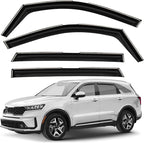 Window Deflectors Smoke Tinted In-Channel Side Window Vent Visor Deflectors Rain Guards Compatible with Sorento 2021-2026 - 4pcs. GW0723