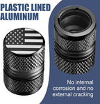 Tire Valve Stem Caps for Car American Flag Tires Air Caps Cover 8 Pack Corrosion Resistant Premium Alloy Universal for SUV Truck Motorcycle Bike Black